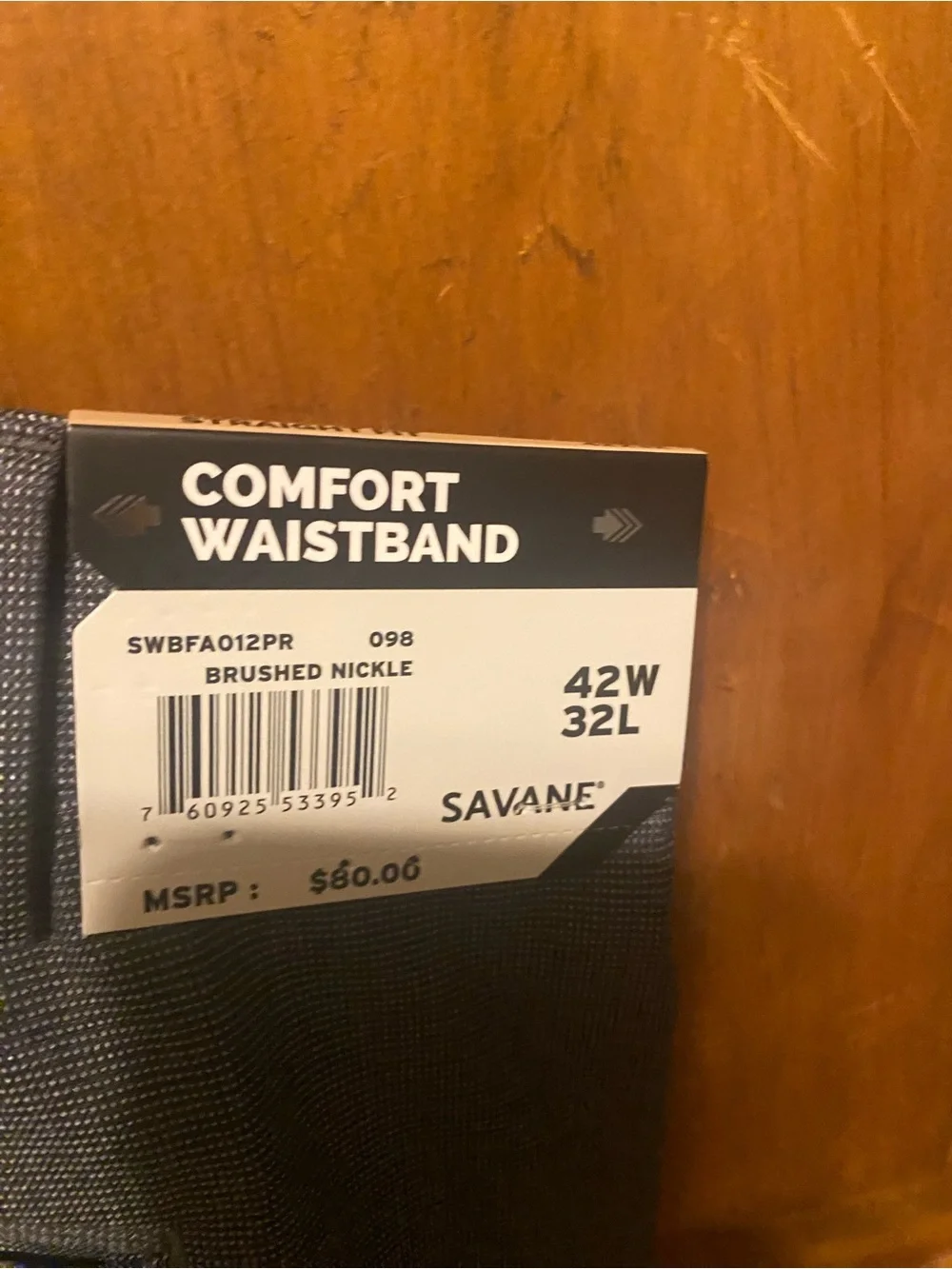 Savane Performance Dress Pants Grey Flat Front Brushed Nickel 42x32 NWT